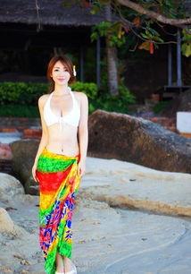 任娇的比基尼照片,展现完美身材，魅力四溢